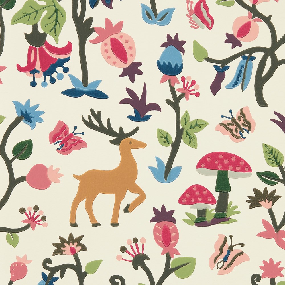 Forest of Dean Wallpaper 217218 by Sanderson in Mulberry Multi